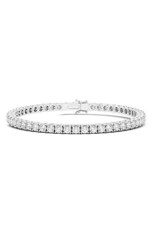 Sterling Silver 925 2MM 3MM 4MM Moissanite Tennis Bracelet